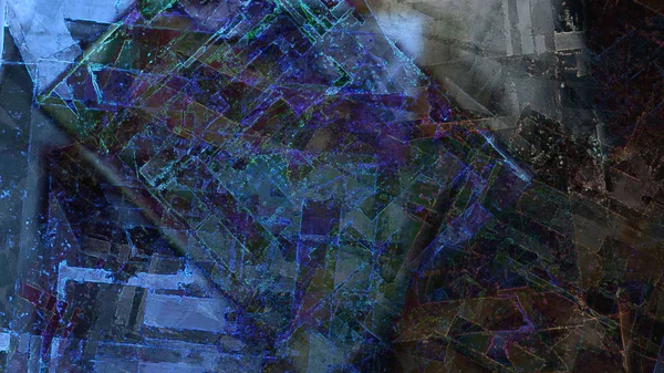 Abstrakte Geometrische Landschaft Mit Farbenfrohen Oberflächenabbildungen Stockfoto