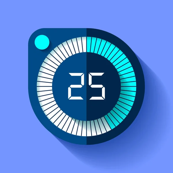 Icono Cronómetro Estilo Plano Temporizador Redondo Sobre Fondo Color Reloj — Vector de stock