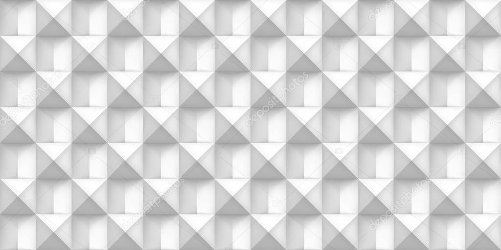 Volume white realistic texture, cubes, gray 3d geometric seamless pattern, design vector light background