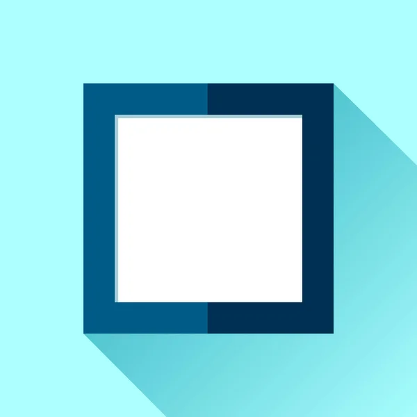 Eenvoudige Squre Frame Vlakke Stijl Blauw Frame Achtergrond Kleur Vector — Stockvector