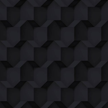 Doku, Siyah geometrik desen, tasarım koyu arka plan sizin projeler için birim gerçekçi vektör cubes 