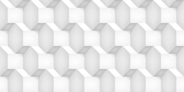 Birim gerçekçi vektör küpleri doku, ışık geometrik seamless modeli, sen projeler için tasarım beyaz arka plan 