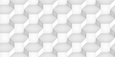 Birim gerçekçi vektör küpleri doku, ışık geometrik seamless modeli, sen projeler için tasarım beyaz yanılsama arka plan 