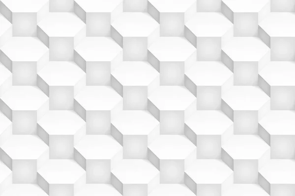 ボリューム現実的ベクトル六角形テクスチャ 光の幾何学的なシームレス パターンあなたのプロジェクトのための白い背景をデザインします — ストックベクタ