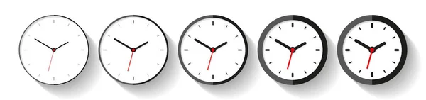 Ρολόι Επίπεδη Στυλ Σύνολο Εικονιδίων Μινιμαλιστική Χρονόμετρο Άσπρο Φόντο Από — Διανυσματικό Αρχείο