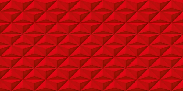 Volume Texture Rouge Réaliste Motif Tuiles Sans Couture Géométrique Fond — Image vectorielle