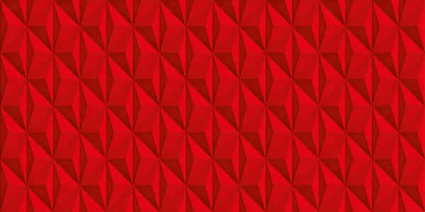 Volume Realistic Red Texture Geometric Seamless Tiles Pattern Vector Design — Stock Vector