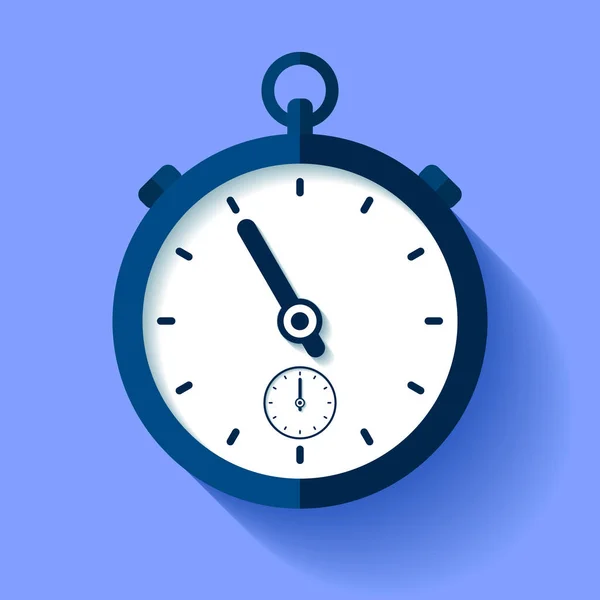 Icono Cronómetro Estilo Plano Temporizador Redondo Sobre Fondo Color Reloj — Vector de stock