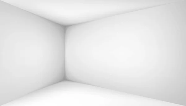 Quarto Branco Vazio Espaço Interno Caixa Canto Caixa Luz Com —  Vetores de Stock
