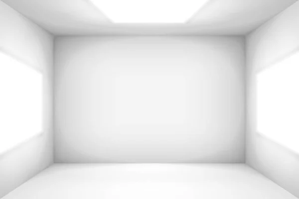 Empty White Room Inner Space Light Box Vector Design Illustration — Stock Vector