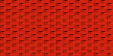 Birim gerçekçi vektör küpleri doku, kırmızı geometrik sorunsuz çini desen, sen projeler için tasarım arka plan 