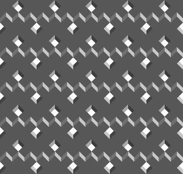 Vector Wicker Kuber Textur Geometriska Sömlösa Mönster Design Bakgrund För — Stock vektor
