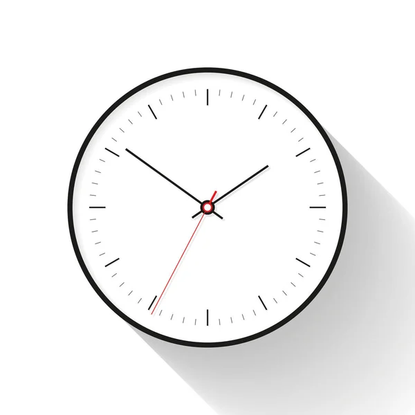 Icono Del Reloj Estilo Plano Cronómetro Redondo Simple Sobre Fondo — Vector de stock