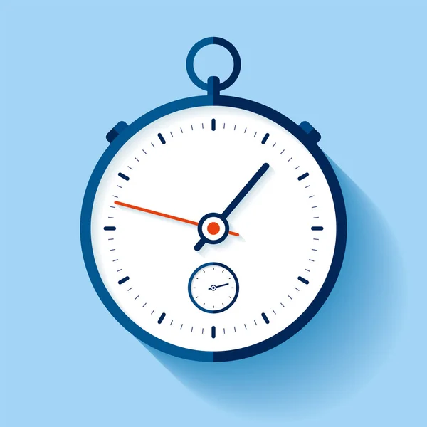 Icono Cronómetro Estilo Plano Temporizador Redondo Sobre Fondo Color Reloj — Archivo Imágenes Vectoriales