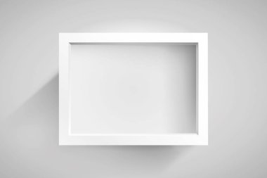 Işık arka planda gerçekçi boş çerçeve, yaratıcı projeniz için kenarlık, projeniz için maket. Vektör tasarımı