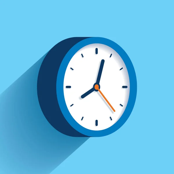 Ícone Relógio Estilo Plano Temporizador Sobre Fundo Cor Relógio Negócios — Vetor de Stock
