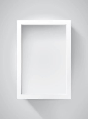 Işık arka planda gerçekçi boş çerçeve, yaratıcı projeniz için kenarlık, projeniz için maket. Vektör tasarımı