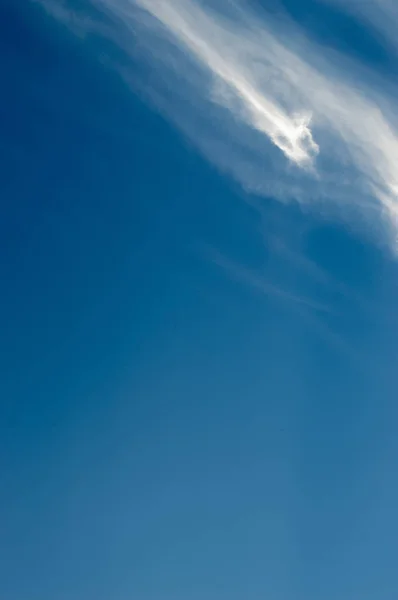 Blue sky with stripe of clouds