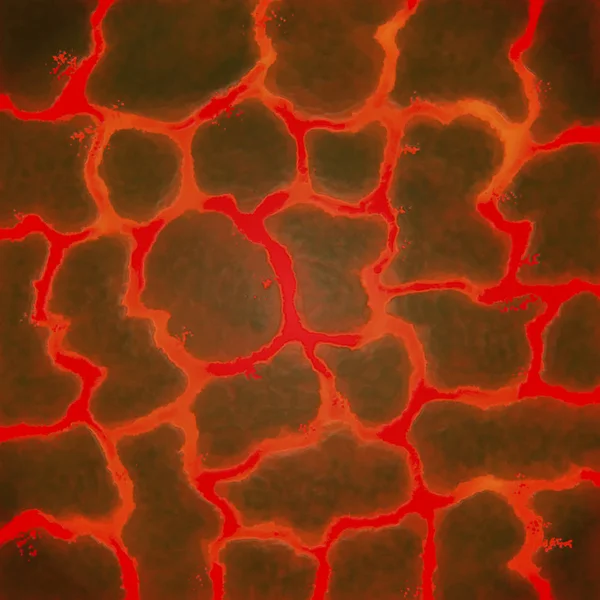 Fragmented Crust Floating Incandescent Lava — Stock Photo, Image