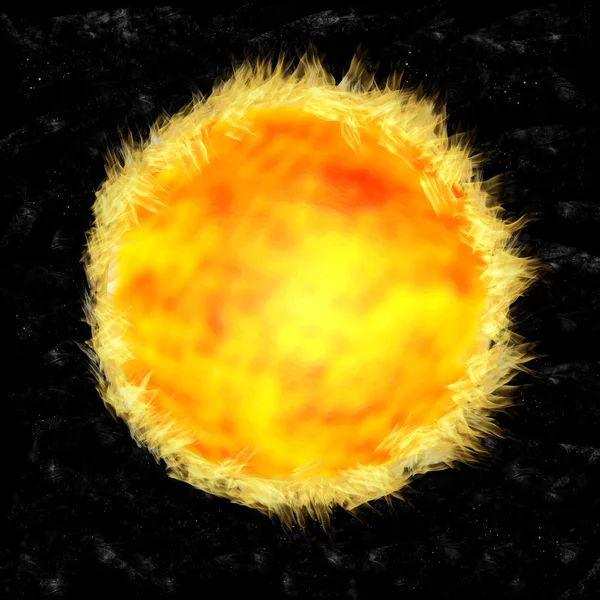 Sol Ardiente Incandescente Universo — Foto de Stock