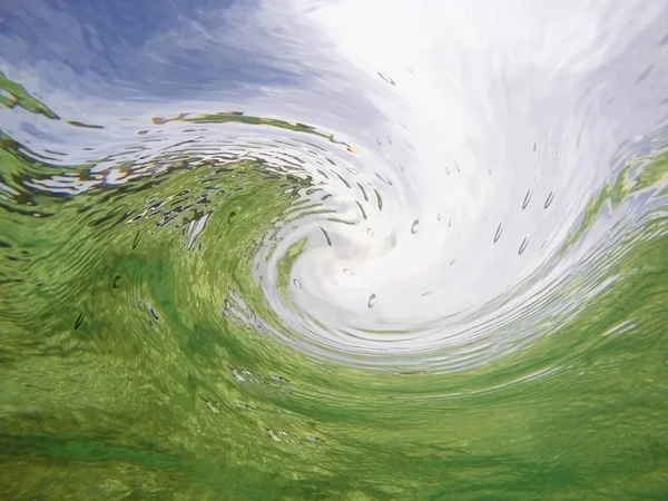 Onda Verde Del Mare Sott Acqua — Foto Stock