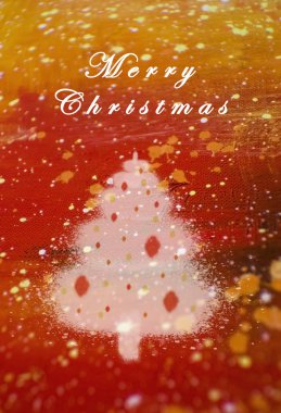 Boyalı Noel kartı arka planı