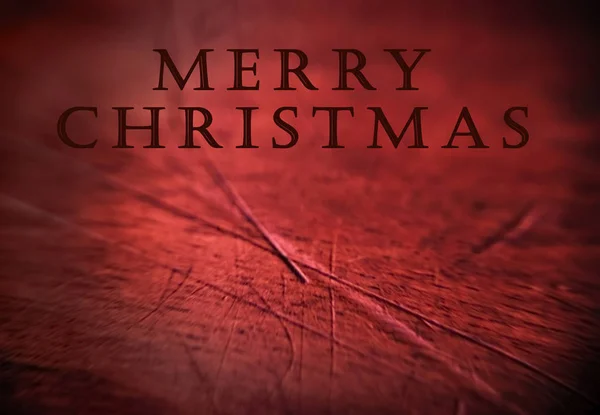 Minimalist Red Wooden Background Christmas Greeting — Stock Photo, Image