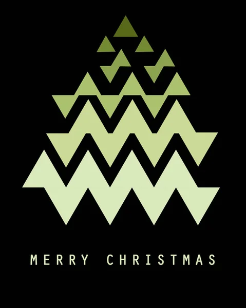 Minimalistické Geometrické Vánoční Strom Textem — Stock fotografie
