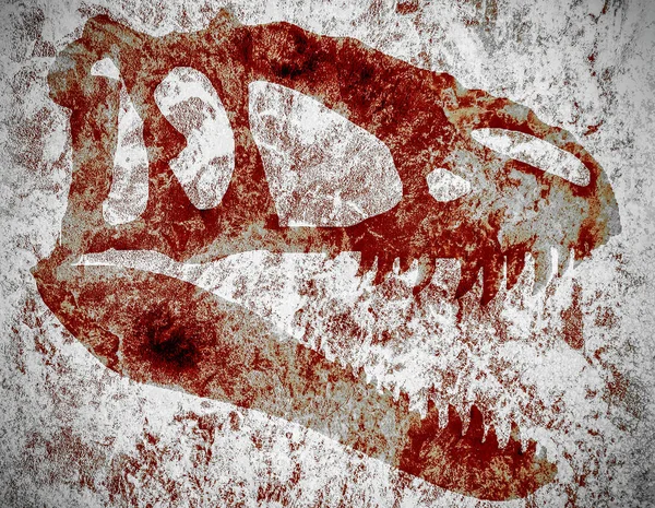 Krwawe Czaszka Tyranozaura — Zdjęcie stockowe