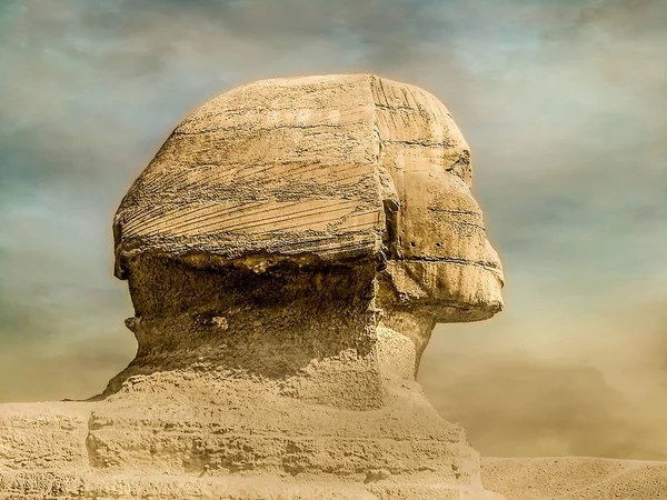 Sfenks in Giza, Mısır'daki profili