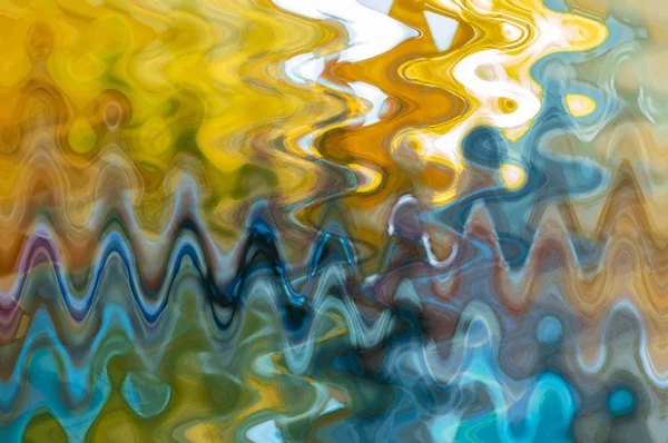 밝은 대칭 모자이크 장식을 형성하는 다채로운 곡선 — 스톡 사진