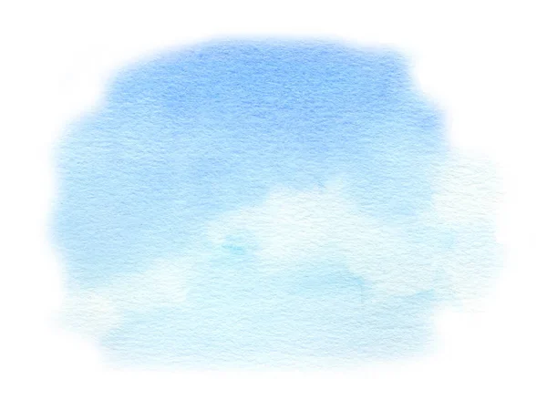 Mão Desenhado Fundo Aquarela Azul — Fotografia de Stock