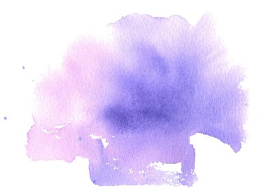 Beyaz bir arka plan üzerinde izole el çizilmiş suluboya doku