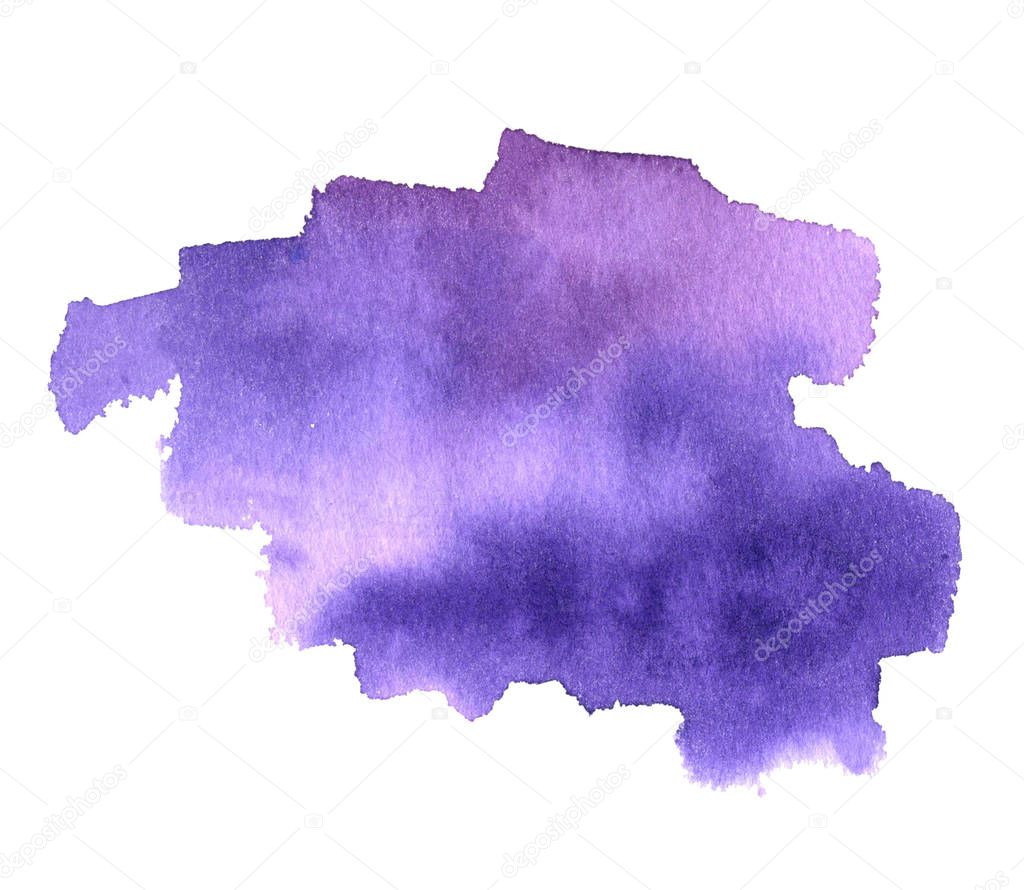 Hand drawn watercolor texture isolated on a white background