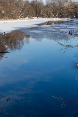 Rusya, Tataristan, Kazan. Kazan banliyölerinde kış manzarası.