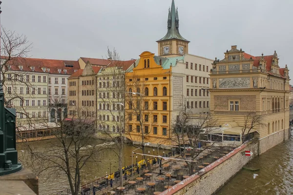 Calles Ciudad Praga Desde Ángulo Diferente — Foto de Stock