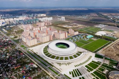 Krasnodar, Rusya - 28 Mayıs 2018: Krasnodar Stadyumu Krasnodar şehir. Stadyumun Güney Rusya'nın modern bina.