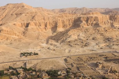 Bir kuş bakışı Antik Mısır yerler ve arazi