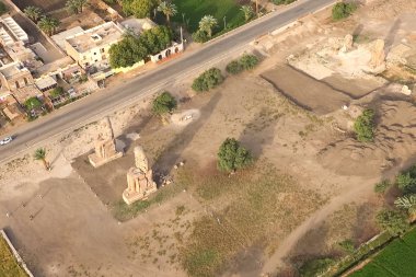 Bir kuş bakışı Antik Mısır yerler ve arazi