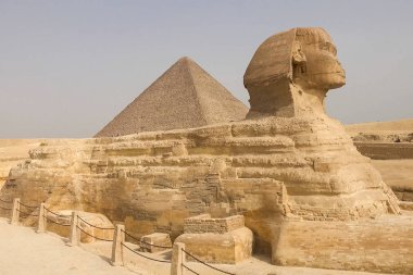 Büyük Sfenks. Mısır Sfenks. Dünyanın yedinci harikası. Antik megaliths
