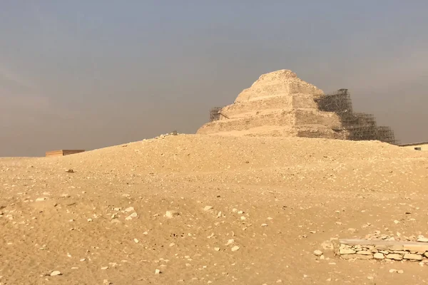 Pirâmides Giza Grandes Pirâmides Egito Sétima Maravilha Mundo Megaliths Antigos — Fotografia de Stock