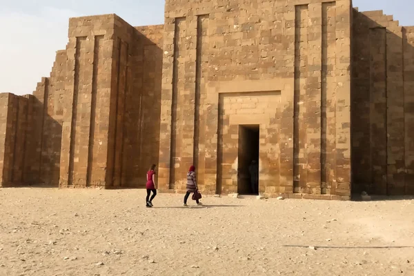 Buildings and columns of ancient Egyptian megaliths. Ancient ruins of Egyptian buildings