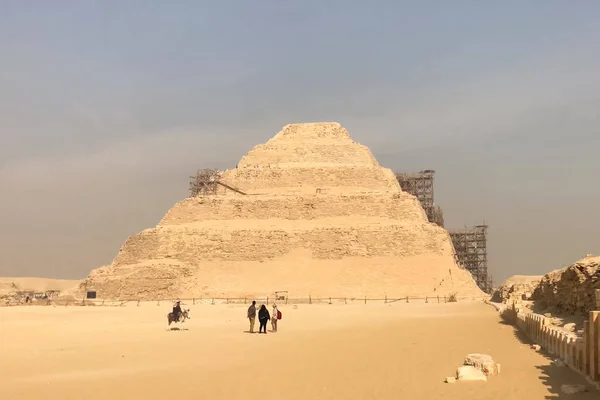 Pirâmides Giza Grandes Pirâmides Egito Sétima Maravilha Mundo Megaliths Antigos — Fotografia de Stock