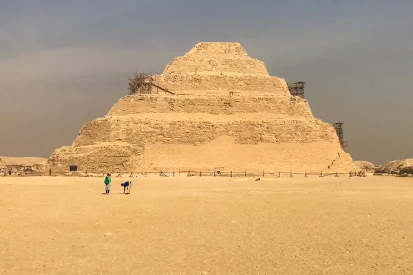 Pirâmides Giza Grandes Pirâmides Egito Sétima Maravilha Mundo Megaliths Antigos — Fotografia de Stock