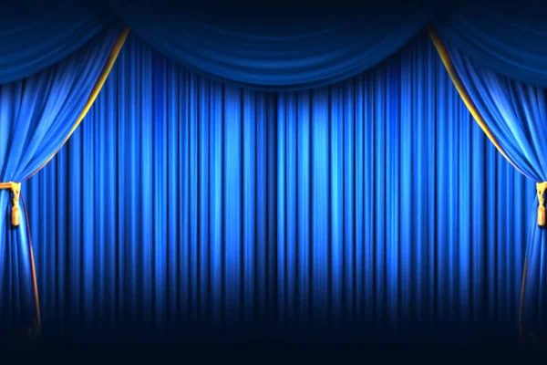 Closing Curtain Stage Curtain High Quality Computer Animation — Stock Photo, Image