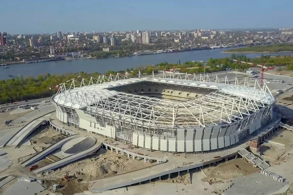 スタジアムの建設 新しい競技場 スポーツ施設 — ストック写真