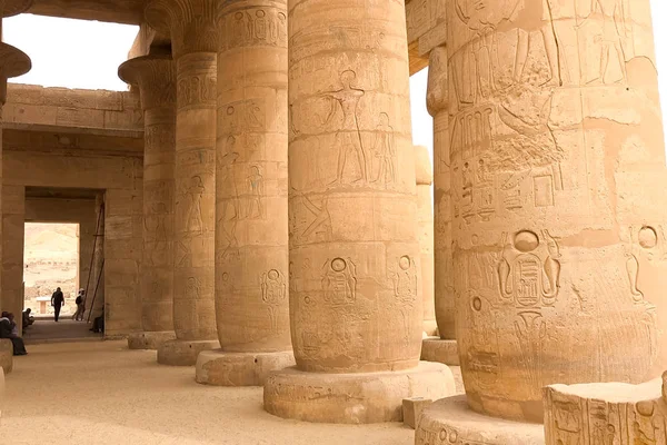 Buildings Columns Ancient Egyptian Megaliths Ancient Ruins Egyptian Buildings — Stock Photo, Image