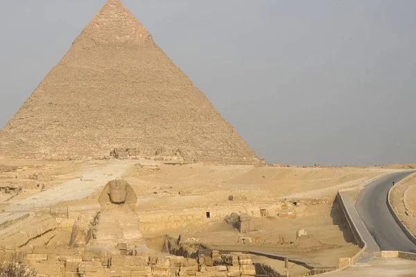 Piramidi Giza Grandi Piramidi Egitto Settima Meraviglia Del Mondo Megaliti — Foto Stock