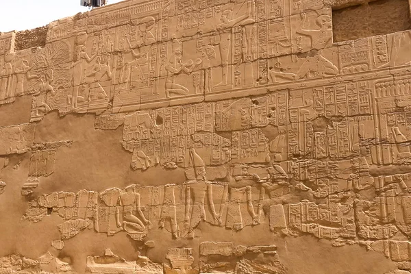 Egyptian Hieroglyphs Drawings Walls Columns Egyptian Language Life Ancient Gods — Stock Photo, Image