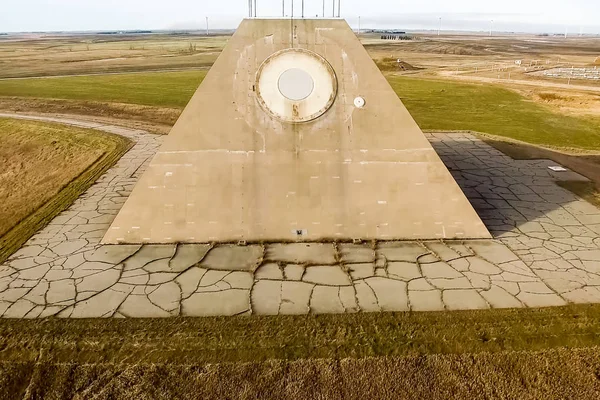 stock image The building of the radio radar in the form of a pyramid on military base. Missile Site Radar Pyramid in Nekoma North Dakota